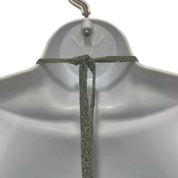 ASTR The Label Vania Mini Dress Olive Green Melange Halter Tie Neck Bodycon Sz 6 - Picture 5 of 9